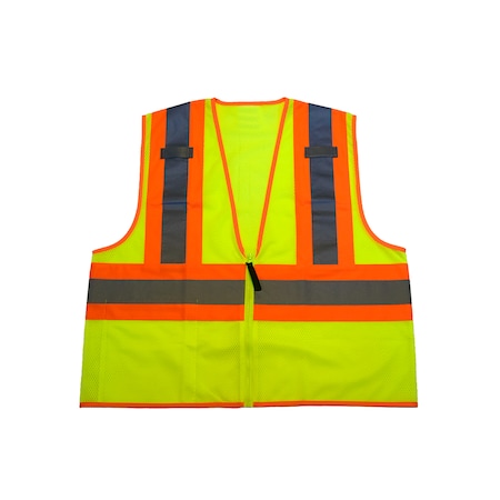 Azusa Safety Hi-Vis Two-Tone Mesh ANSI Type R, Class 2 Vest, 2XL/3XL MTTVL